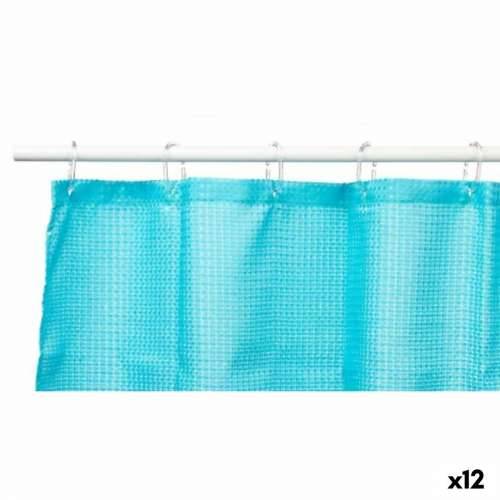 Zavjesa za tuš kabinu Berilo SC-POLY-UD1-BLUE Plava Poliester 180 x 180 cm Bodovi (12 kom.) Cijena