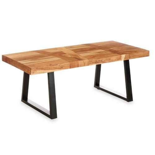 Pomoćni stolić Trama 120 x 60 x 48 cm Smeđa Crna Drvo akacije Cijena