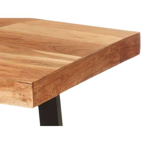 Pomoćni stolić Trama 120 x 60 x 48 cm Smeđa Crna Drvo akacije Cijena