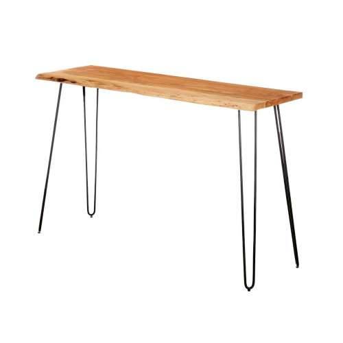Hodnik Live Edge 120 x 35 x 77 cm Smeđa Crna Drvo akacije Cijena