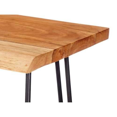 Hodnik Live Edge 120 x 35 x 77 cm Smeđa Crna Drvo akacije Cijena