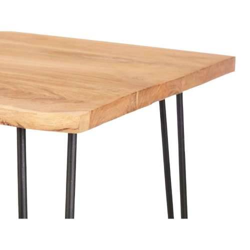 Pomoćni stolić Live Edge 120 x 60 x 46 cm Smeđa Crna Drvo akacije Cijena