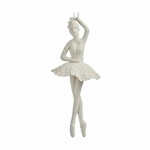 Božićni ukras Balerina Bijela Plastika Šljokice 6,7 x 16 x 6,7 cm (24 kom.) Cijena