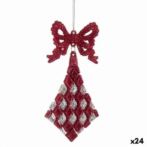 Božićni ukras Laso rombi Fuksija Plastika Šljokice 7,5 x 1 x 15,5 cm (24 kom.) Cijena