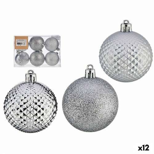 Set božićnih kuglica Ø 6 cm Srebrna PVC (12 kom.) Cijena