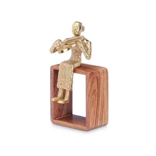 Ukrasna figura Violina zlatan Drvo Metal 13 x 27 x 13 cm Cijena