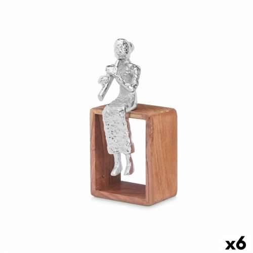 Ukrasna figura Flauta s Kljunom Srebrna Drvo Metal 13 x 27 x 13 cm Cijena