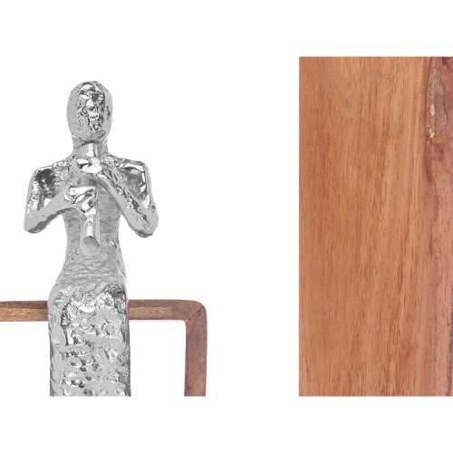 Ukrasna figura Flauta s Kljunom Srebrna Drvo Metal 13 x 27 x 13 cm Cijena