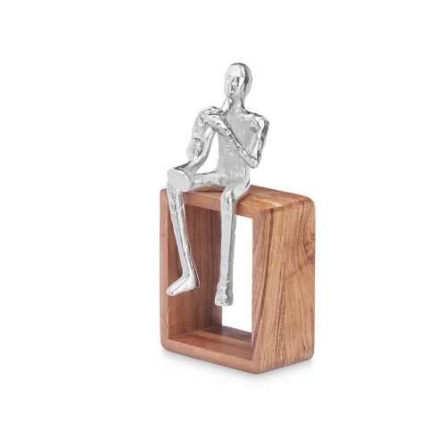 Ukrasna figura Saksofon Srebrna Drvo Metal 13 x 27 x 13 cm Cijena