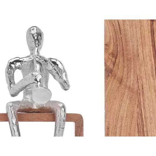 Ukrasna figura Saksofon Srebrna Drvo Metal 13 x 27 x 13 cm Cijena