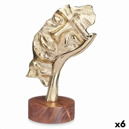 Ukrasna figura Lice zlatan Drvo Metal 16,5 x 26,5 x 11 cm Cijena