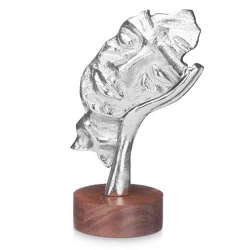 Ukrasna figura Lice Srebrna Drvo Metal 16,5 x 26,5 x 11 cm Cijena