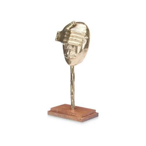 Ukrasna figura Lice zlatan Drvo Metal 16 x 34 x 10 cm Cijena