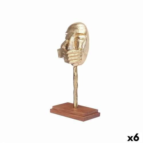 Ukrasna figura Lice zlatan Drvo Metal 17 x 33,5 x 10 cm Cijena