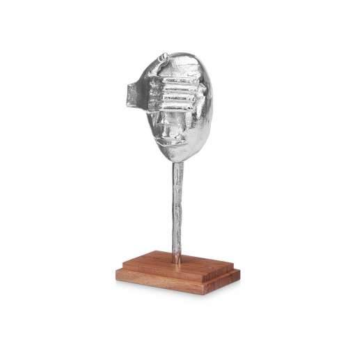 Ukrasna figura Lice Srebrna Drvo Metal 16 x 34 x 10 cm Cijena