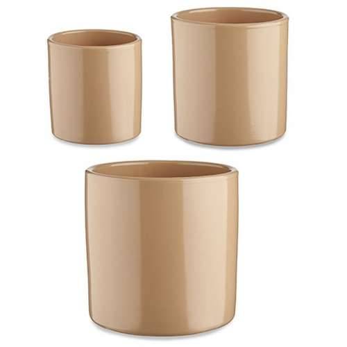 Set Tegli Ibergarden CILINDRO-1019 Bež Glinu cilindar Ø 14 cm Ø 22 cm Ø 17 cm 3 Dijelovi Cijena