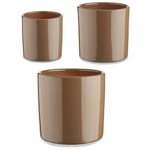 Set Tegli Ibergarden CILINDRO-7006 Taupe Boja Glinu cilindar Ø 14 cm Ø 22 cm Ø 17 cm 3 Dijelovi Cijena