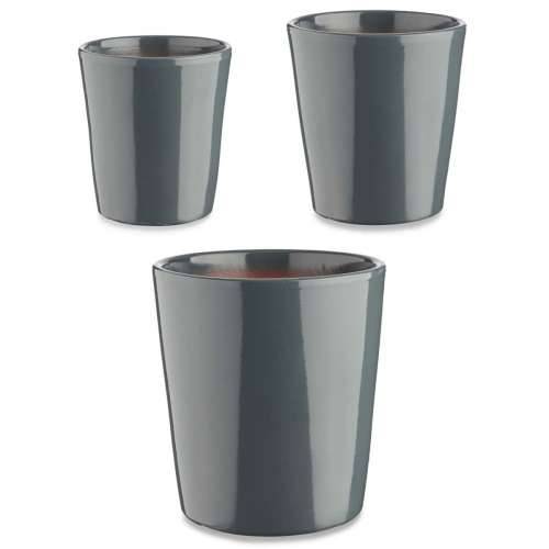 Set Tegli Ibergarden CONICO-7011 Antracitna Glinu Cónica Ø 14 cm Ø 22 cm Ø 17 cm 3 Dijelovi Cijena