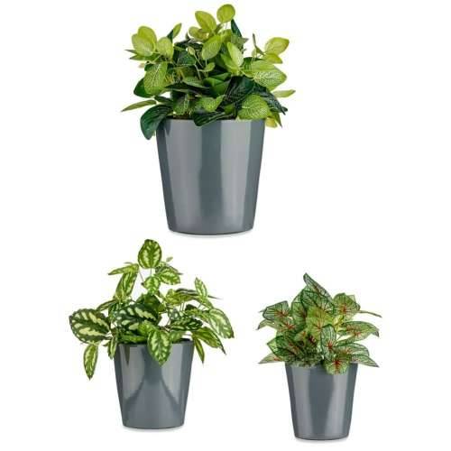 Set Tegli Ibergarden CONICO-7011 Antracitna Glinu Cónica Ø 14 cm Ø 22 cm Ø 17 cm 3 Dijelovi Cijena