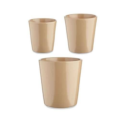 Set Tegli Ibergarden CONICO-1019 Bež Glinu Cónica Ø 14 cm Ø 22 cm Ø 17 cm 3 Dijelovi Cijena
