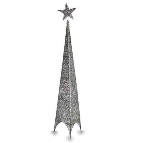 Pom de Crăciun Krist+ 00157 Srebrna Metal Plastika Zvijezda toranj 28 x 127 x 28 cm (6 kom.) Cijena