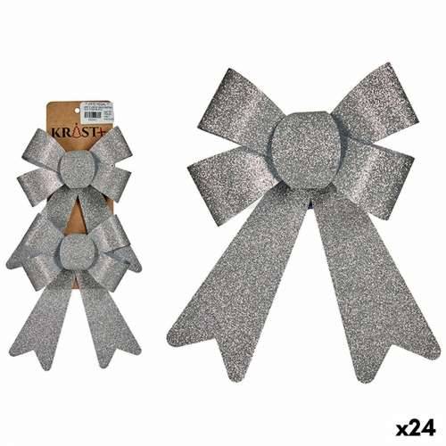 Set Božićnih Ukrasa Krist+ 65547 Srebrna PVC 15 x 2 x 18 cm Laso (24 kom.) Cijena