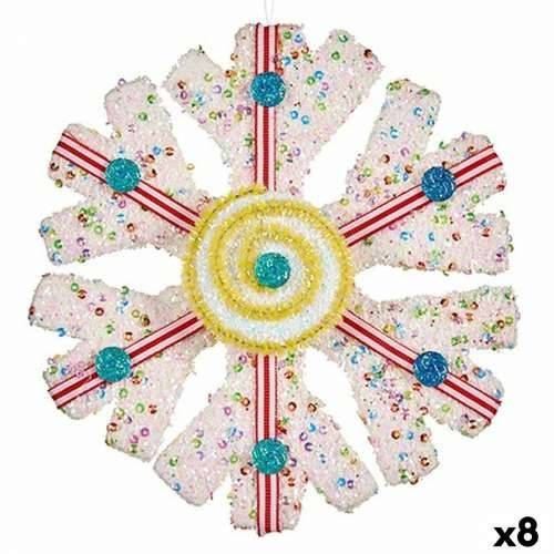 Božićni ukras Krist+ 64815312 Bijela Crvena Sniježne pahuljice 17 x 6 x 17 cm (8 kom.) Cijena