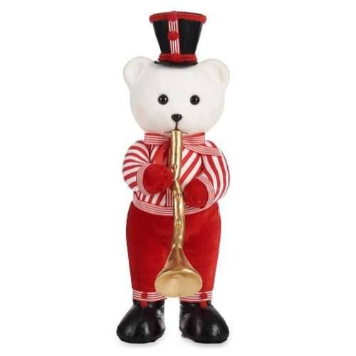 Ukrasna figura Medvjedi Truba Bijela Crna Crvena polistiren 15 x 46 x 25 cm (2 kom.) Cijena