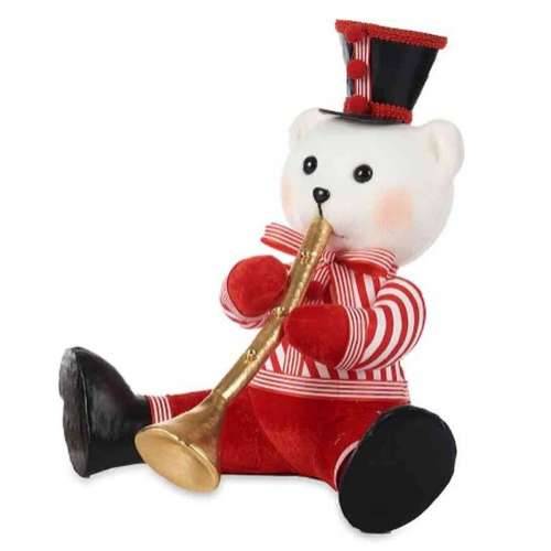 Ukrasna figura Medvjedi Truba Bijela Crna Crvena polistiren 32 x 31 x 26 cm (2 kom.) Cijena