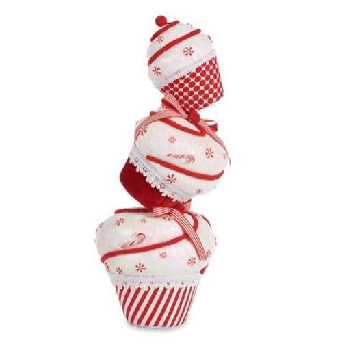 Ukrasna figura toranj Krem kolač Bijela Crvena polistiren 20 x 50 x 20 cm (2 kom.) Cijena