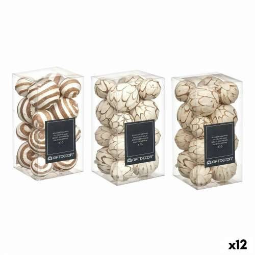 Set of Decorative Balls Smeđa Bijela (12 kom.) Cijena