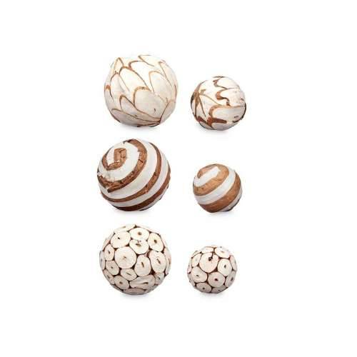 Set of Decorative Balls Smeđa Bijela (12 kom.) Cijena