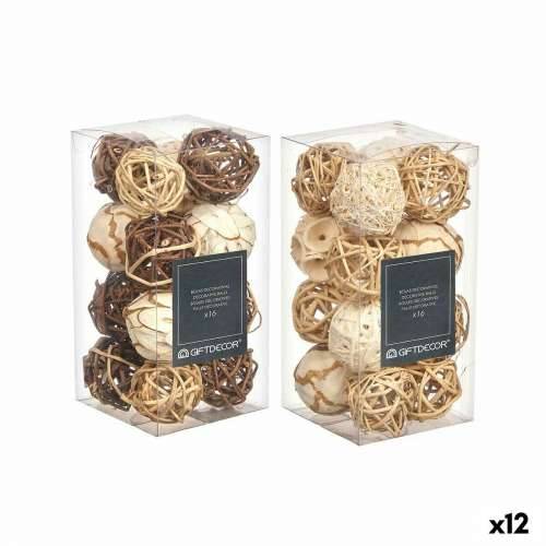 Set of Decorative Balls Bijela Smeđa (12 kom.) Cijena