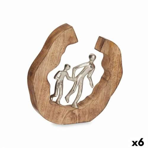 Ukrasna figura Obitelj Srebrna Metal 24,5 x 24,5 x 5 cm (6 kom.) Cijena