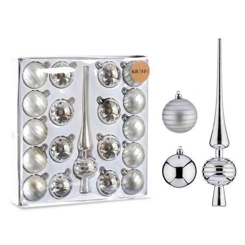 Set Božićnih Ukrasa Srebrna PVC (4 kom.) Cijena
