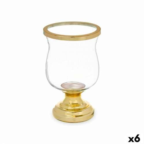 Svijećnjak Čaša za vino zlatan Čelik 15,5 x 26 x 15,5 cm (6 kom.) Cijena