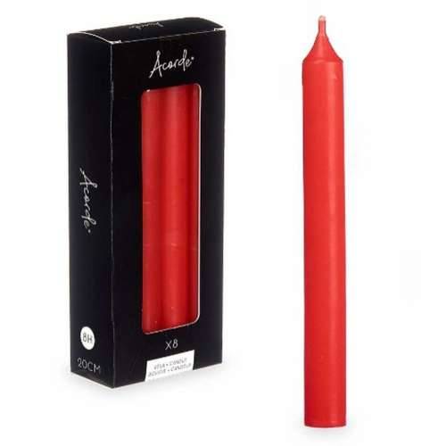 Set Svijeća Acorde 126-C-AR Crvena 2 x 2 x 20 cm (12 kom.) Cijena