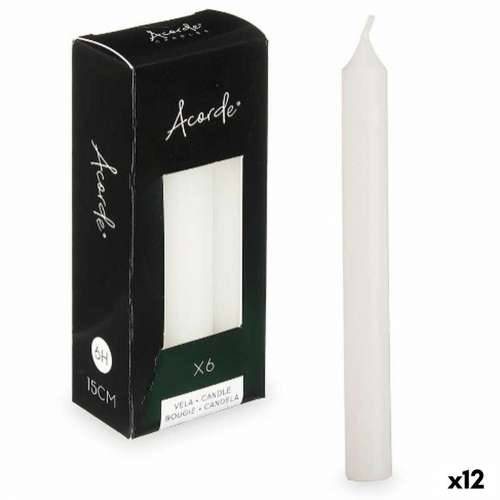 Set Svijeća Acorde 123-A-AR Bijela 2 x 2 x 15 cm (12 kom.) Cijena