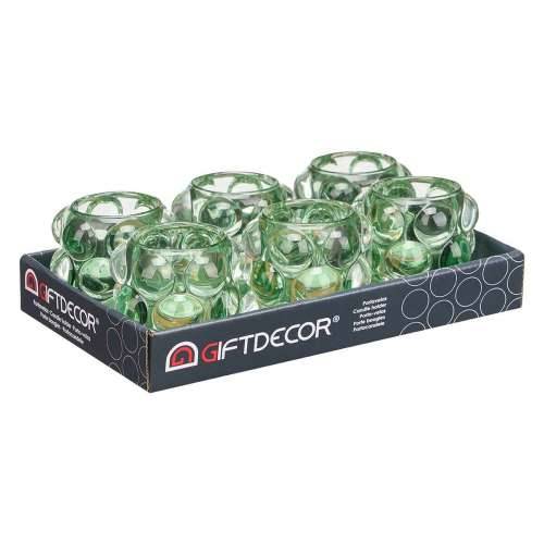 Svijećnjak mikrokuglice Zelena Kristal 8,4 x 9 x 8,4 cm (12 kom.) Cijena