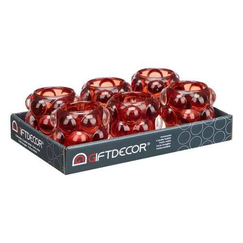 Svijećnjak mikrokuglice Oranžna Kristal 8,4 x 9 x 8,4 cm (12 kom.) Cijena