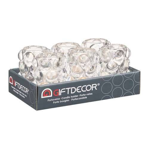 Svijećnjak mikrokuglice Providan Kristal 8,4 x 12,5 x 8,4 cm (12 kom.) Cijena