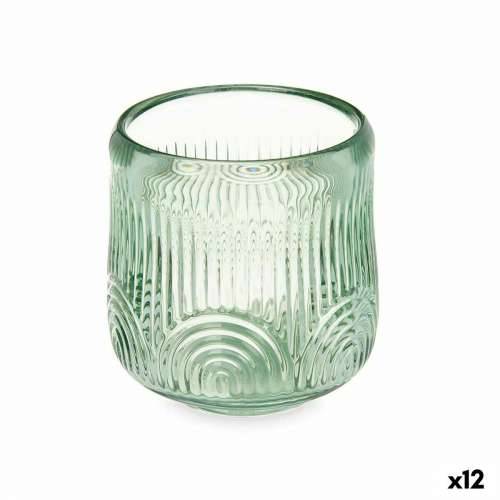 Svijećnjak Crte Zelena Kristal 9 x 9,5 x 9 cm (12 kom.) Cijena