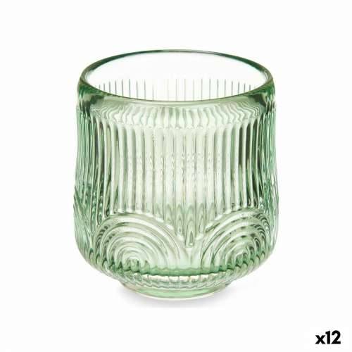 Svijećnjak Crte Zelena Kristal 7,5 x 7,8 x 7,5 cm (12 kom.) Cijena