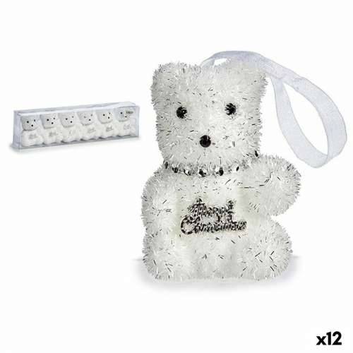 Set Božićnih Ukrasa Krist+ 00534 Bijela Srebrna Medvjedi 5,5 x 7 x 5,5 cm (12 kom.) Cijena