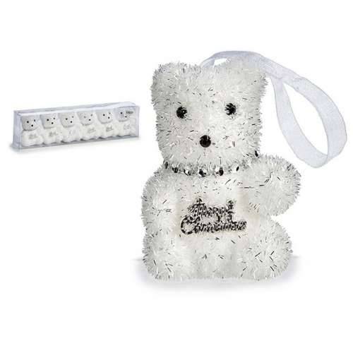 Set Božićnih Ukrasa Krist+ 00534 Bijela Srebrna Medvjedi 5,5 x 7 x 5,5 cm (12 kom.) Cijena