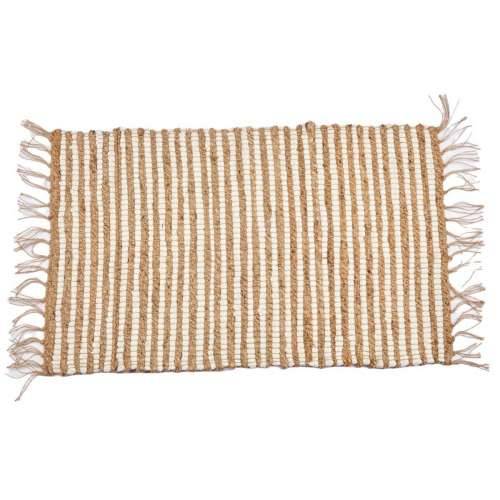 Tepih Bijela Prirodno Crte 60 x 1 x 90 cm (12 kom.) Cijena