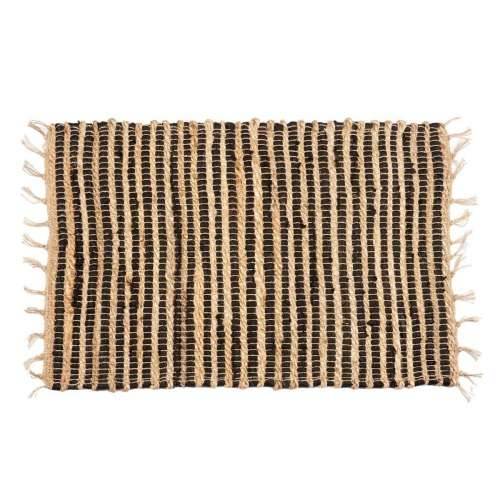 Tepih Crna Prirodno Crte 60 x 1 x 90 cm (12 kom.) Cijena