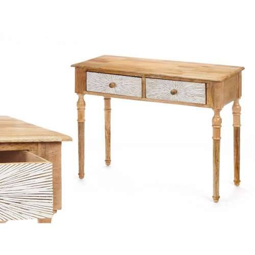 Ormarić s 2 ladice Gift Decor 35 Bijela Smeđa 98 x 77 x 42 cm Crte Cijena