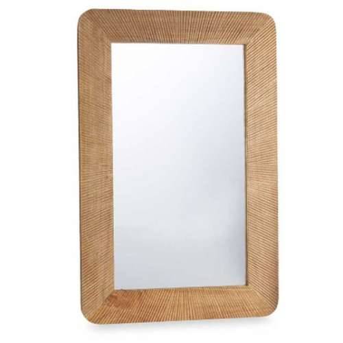 Zidno ogledalo 44 Smeđa Crte 90 x 60 x 2 cm Pravokutno Cijena
