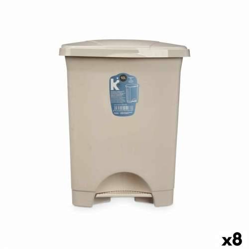 Koš za Papir na Pedalu Bež Plastika 10 L (8 kom.) Cijena